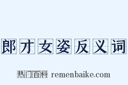 郎才女姿反义词是什么意思的图片